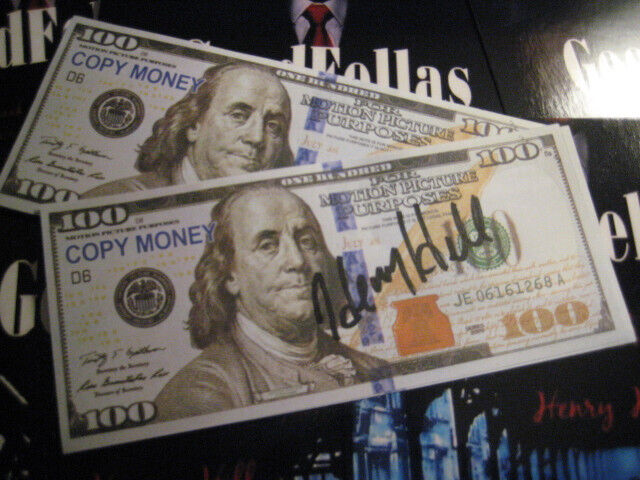 HENRY HILL GOODFELLA SIGNED FUEX 100 DOLLAR BILL COOL GIFT GREAT TO BOX