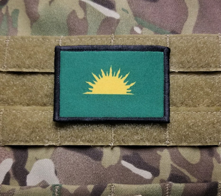 Irish Sunburst Flag 2x3 Tactical Hook Backed Military Patch IRA Sinn Fein Irish Sunburst Flag 2x3 Tactical Hook Backed Military Patch IRA Sinn Fein