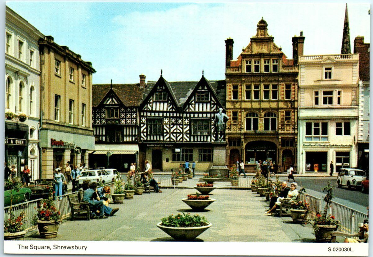 Postcard - The Square, Shrewsbury, England