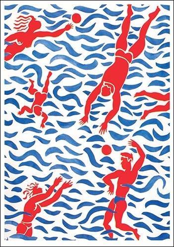 Eddy Varekamp – Swimmers, 1998 – Art Postcard Eddy Varekamp – Swimmers, 1998 – Art Postcard