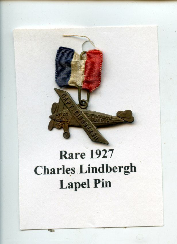 Original 1927 Charles Lindbergh Lapel Pin