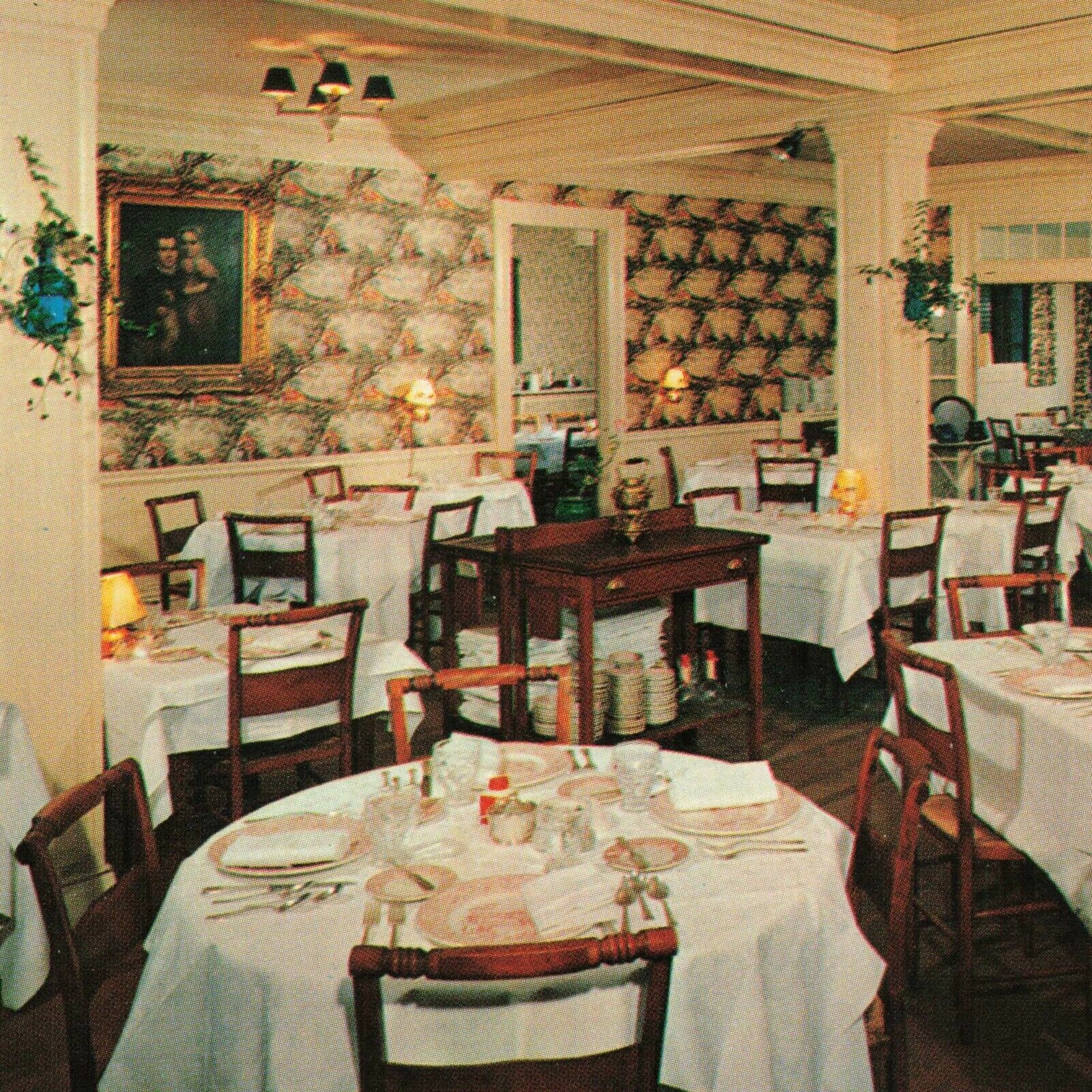 Williamstown Berkshires Massachusetts MA Williams Inn Dining Ephemera Postcard