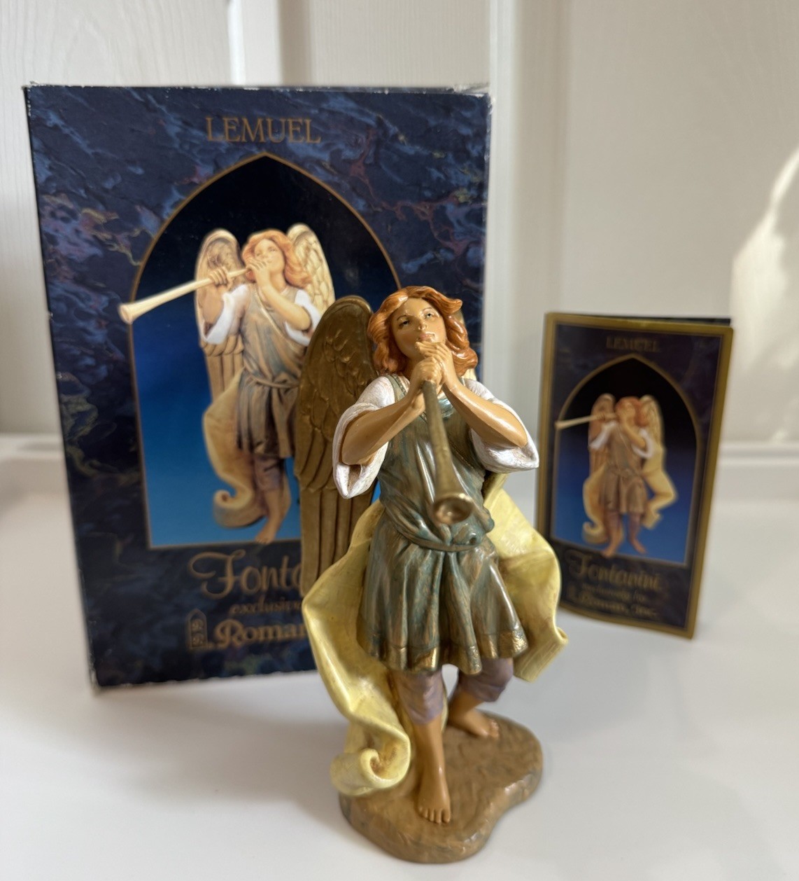 Fontanini Nativity By Roman 6” Angel LEMUEL With Horn Fontanini Nativity By Roman 6” Angel LEMUEL With Horn