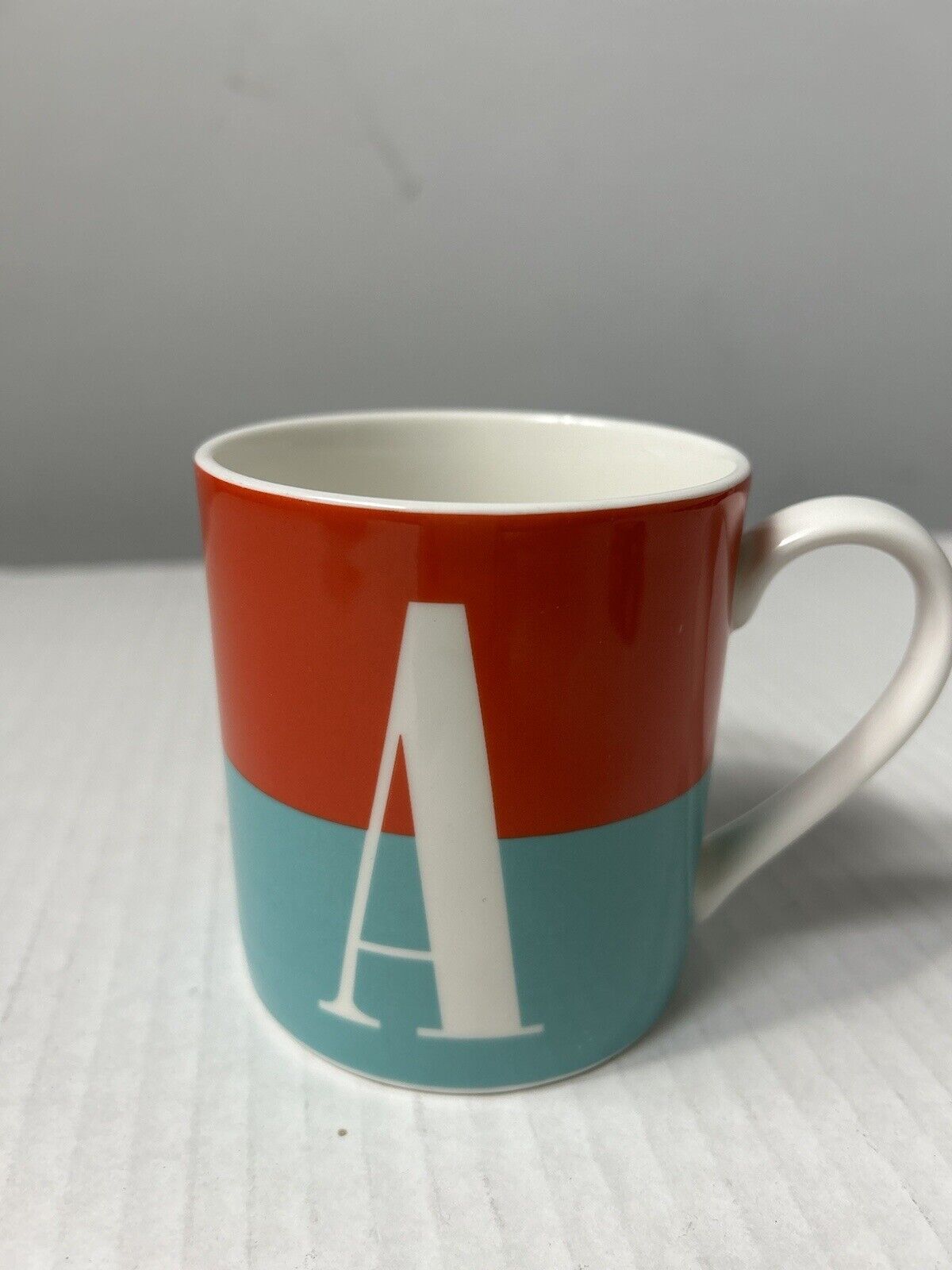 Kate Spade New York Coffee Cup Mug Letter A Monogram Initial