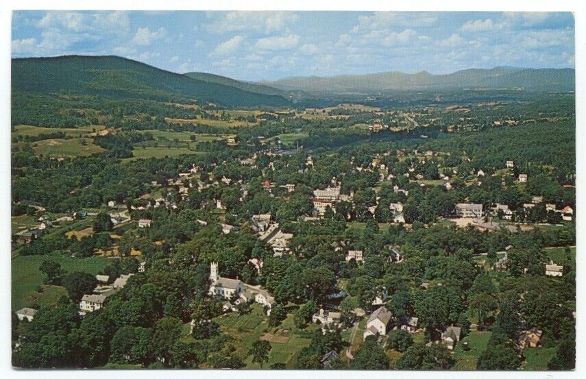 Wallingford VT Birdseye View Postcard ~ Vermont