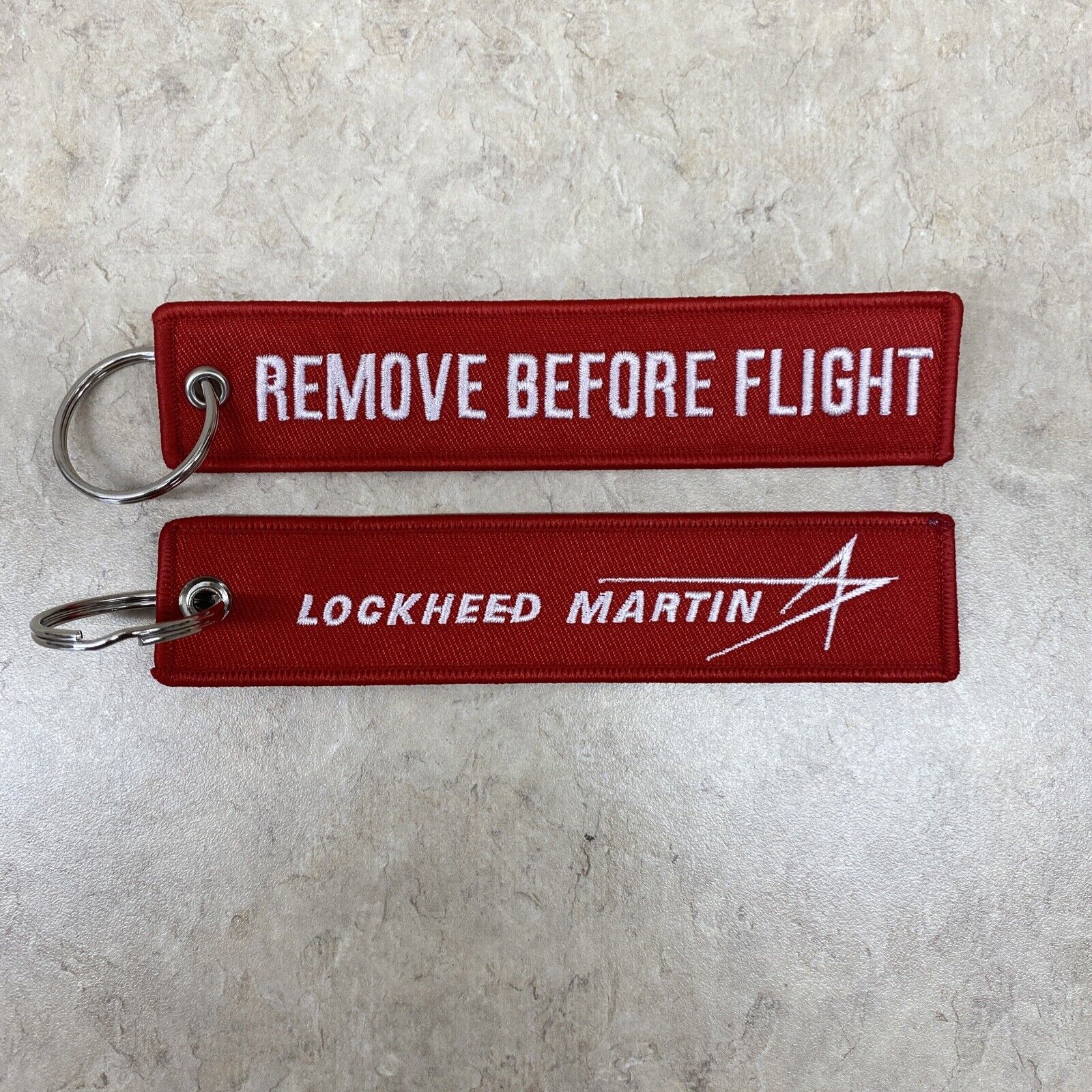 Lockheed Martin Remove Before Flight Keychain Tag Skunk Works Embroidered New