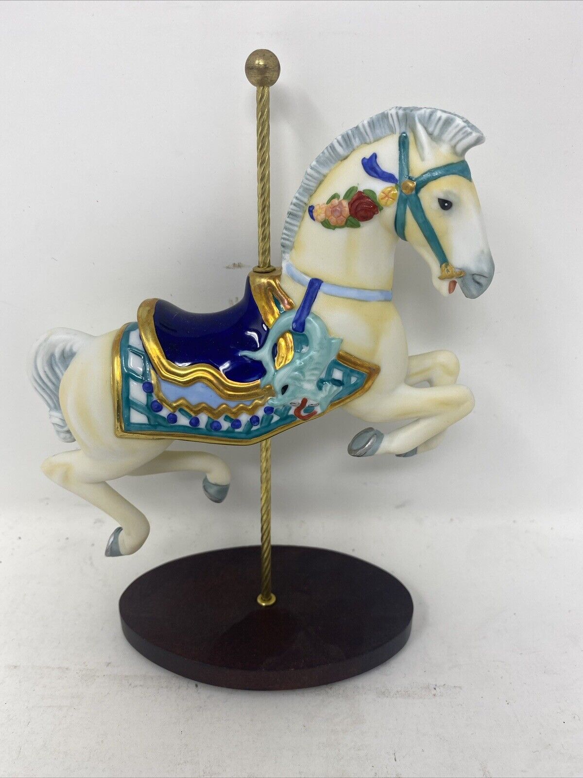 Retired Nautilus Horse The Franklin Mint Treasury Carousel Art With Box Packing