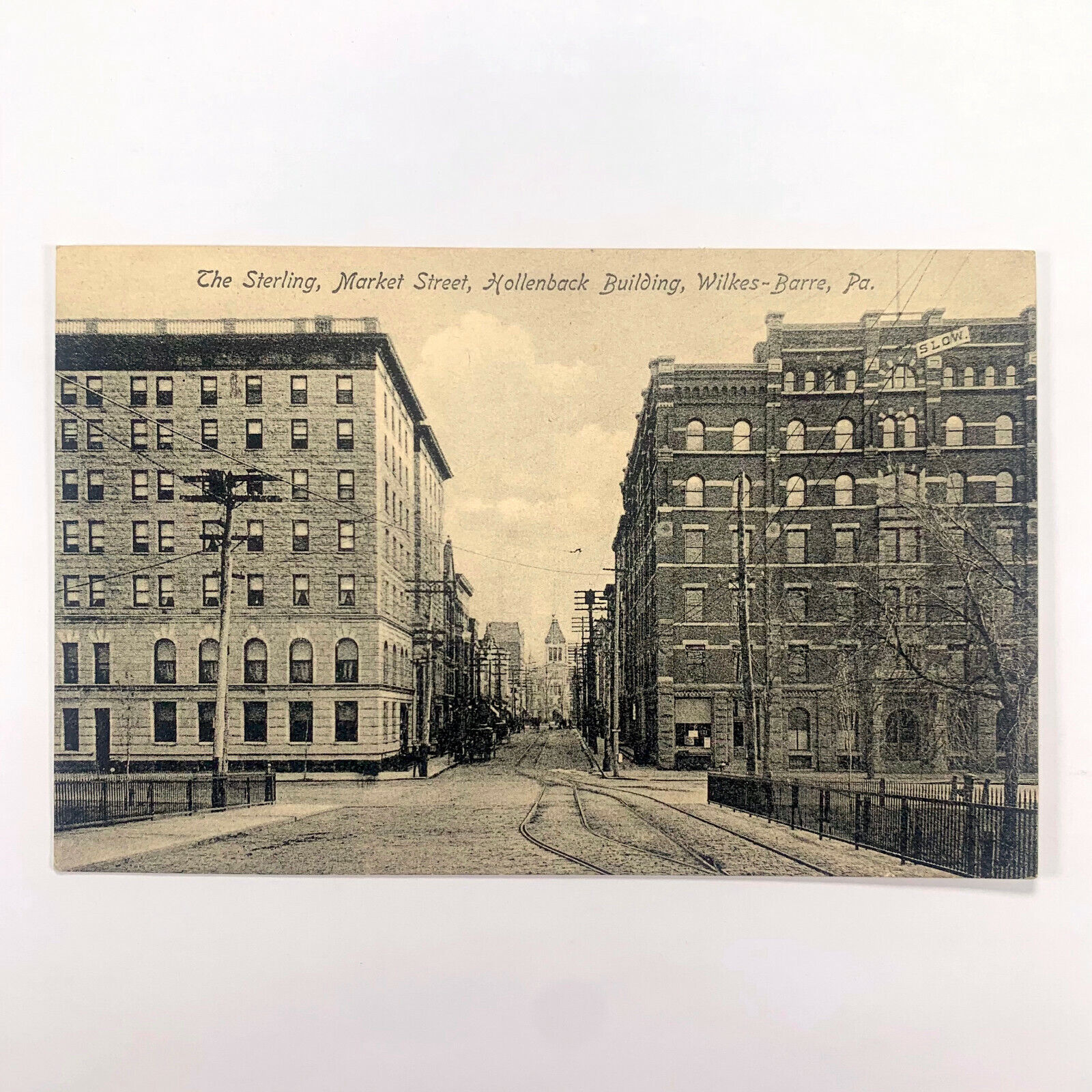 Postcard Pennyslvania Wilkes-Barre PA Sterling Market Street Hollenback Pre-1907