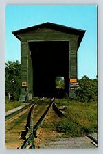 Swanton VT-Vermont, Old Railroad Wooden Covered Bridge Vintage Chrome Postcard picture