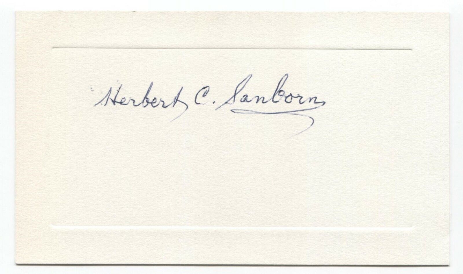 Herbert Charles Sanborn Signed Card Autographed Signature Philosopher 