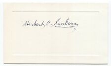 Herbert Charles Sanborn Signed Card Autographed Signature Philosopher  picture