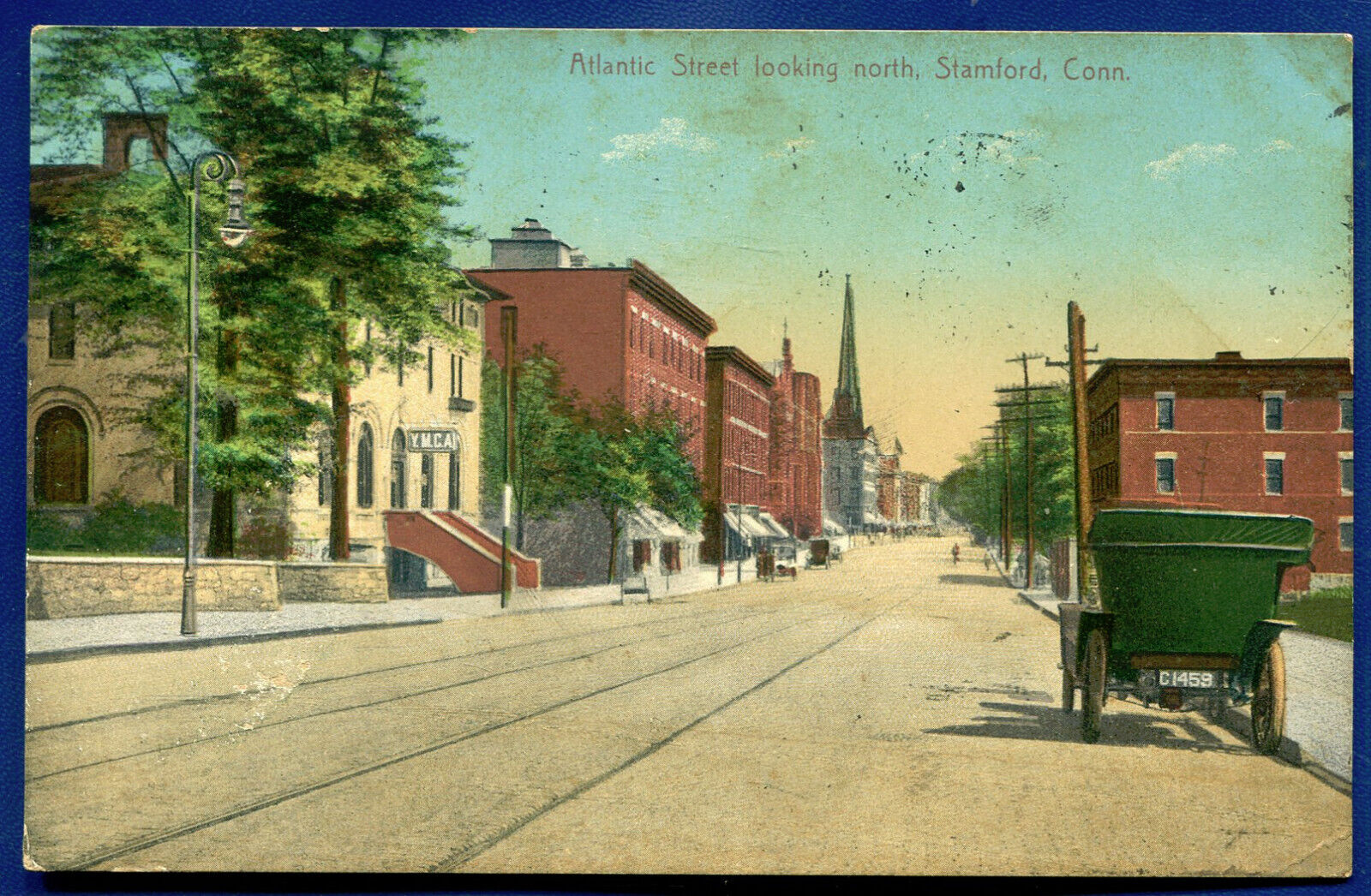 Stamford Connecticut Atlantic Street Postcard #2