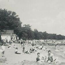 Shoreham Minnesota Beach Bathing Swimsuit Swimming Lake RPPC 1940s Postcard J255 picture