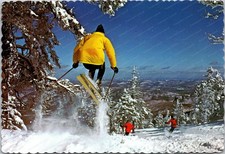 Killington Vermont Ski Resort Skiers on Snowy Slope Continental Postcard C441 picture