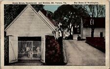 c1930 MT. VERNON VA GEORGE WASHINGTON COACH HOUSE SMOKEHOUSE POSTCARD 25-185 picture