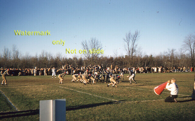 1956 Groton School Vs St Marks Football Game at Groton Red Border 35mm Slide