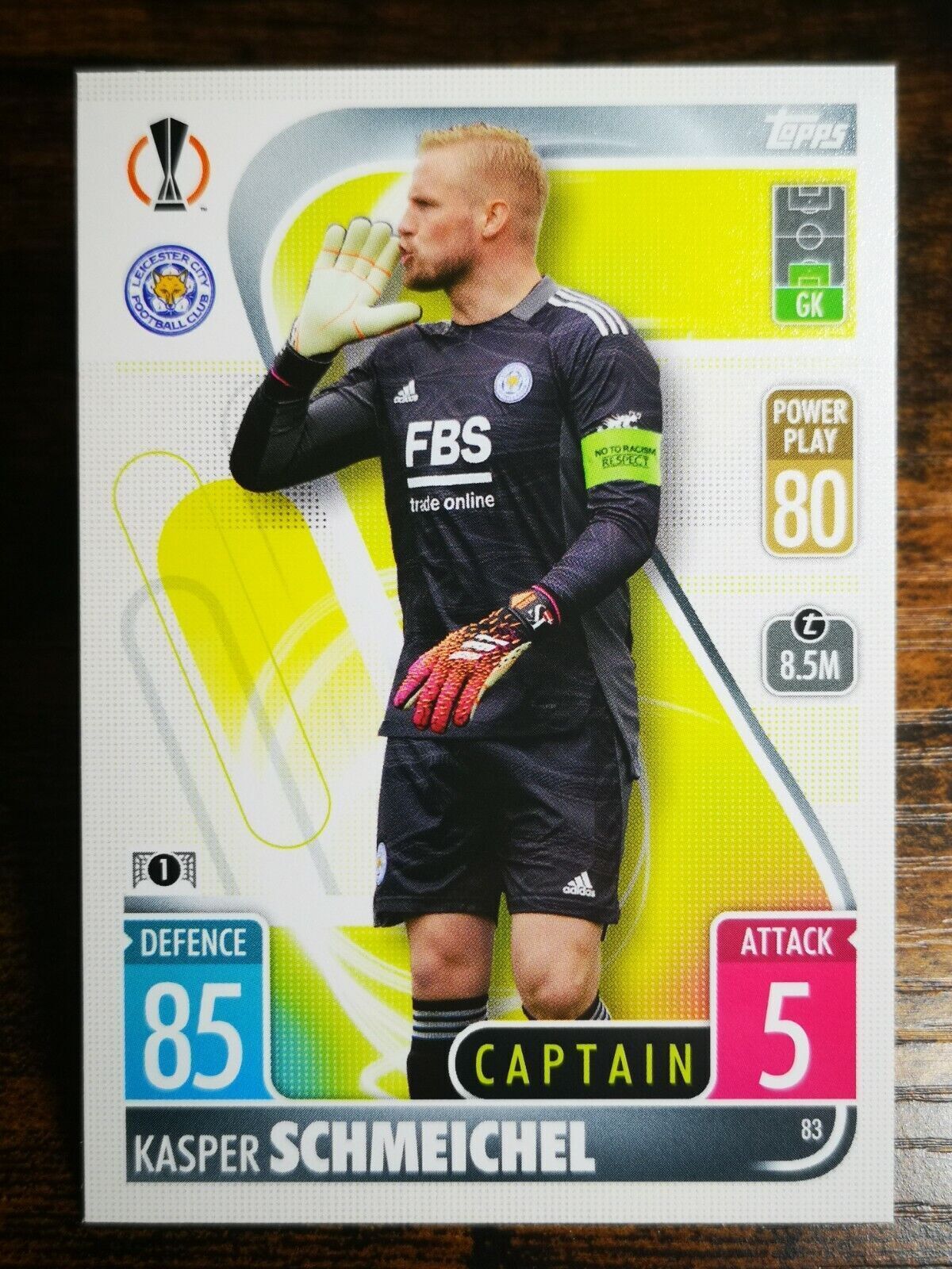 Topps C55 match attax 2021-22 champions league base #83 Schmeichel - Leicester