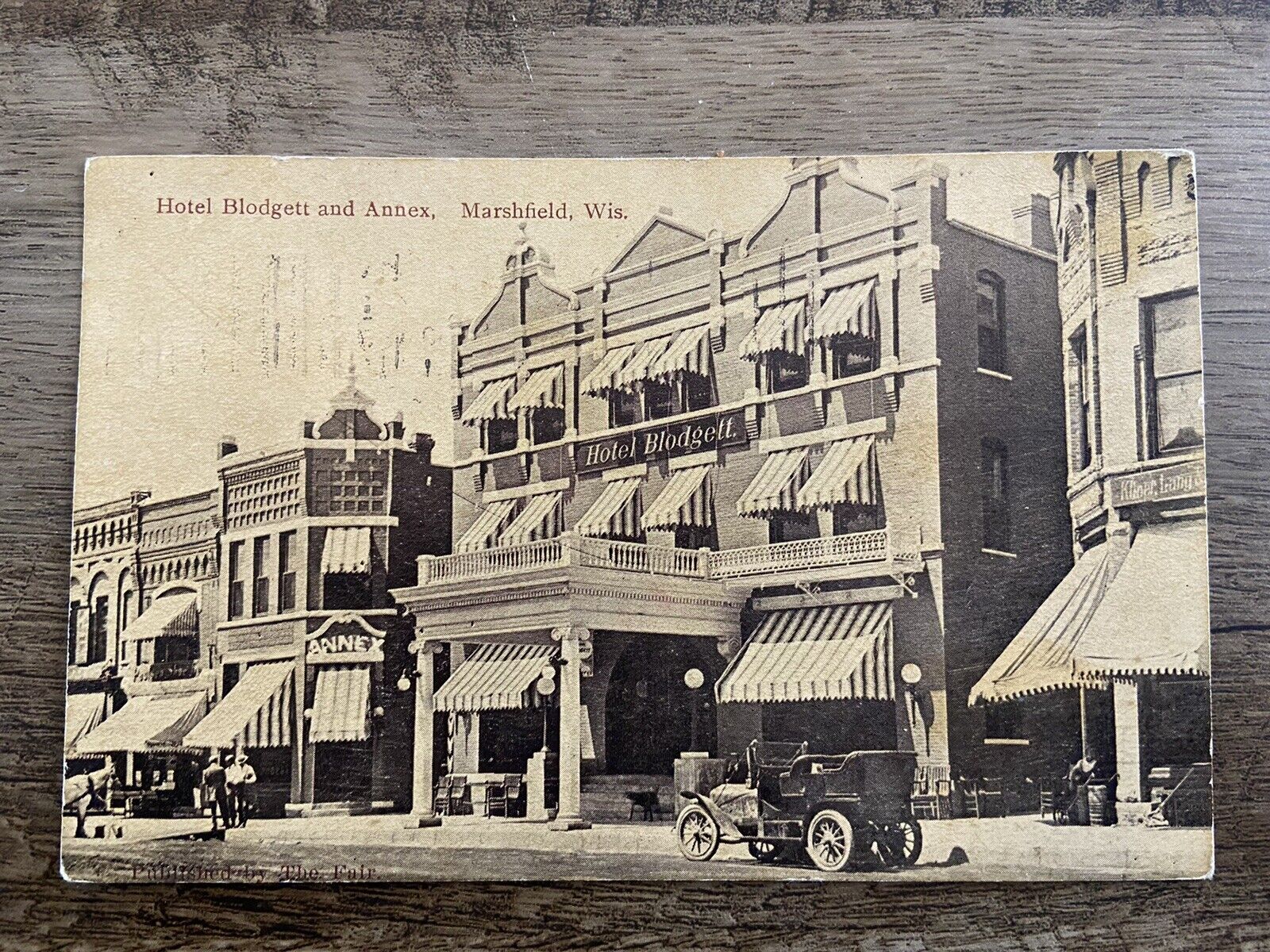 Hotel Blodgett And Annex - Marshfield, Wisconsin - Vintage Postcard 1911