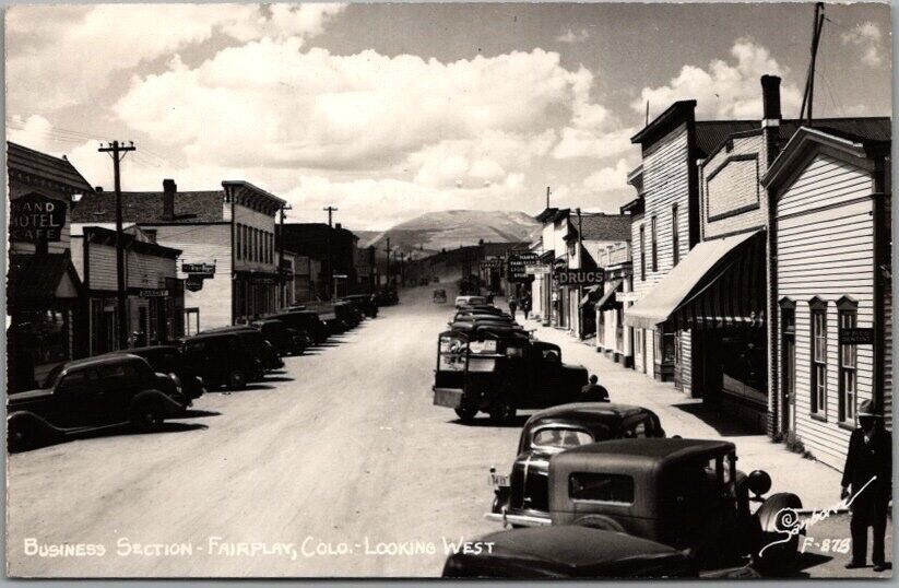 1955 FAIRPLAY Colorado RPPC Real Photo Postcard \