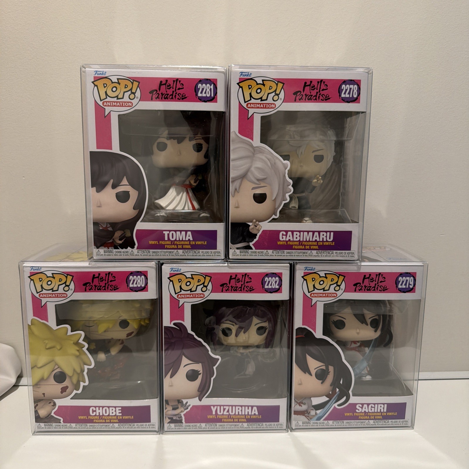 Funko Pop Hells Paradise Wave 1 + Protectors Included Funko Pop Hells Paradise Wave 1 + Protectors Included