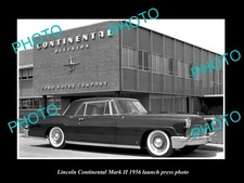 OLD POSTCARD SIZE PHOTO OF 1956 LINCOLN CONTINENTAL Mk II LAUNCH PRESS PHOTO 2 picture