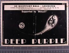 Deep Purple Flyer Vintage Original Fireball Tour De Montfort Hall Leicester 1971 picture
