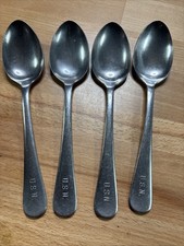 Lot Of Four (4) Vintage Reed & Barton U.S.N. Soup Spoons picture