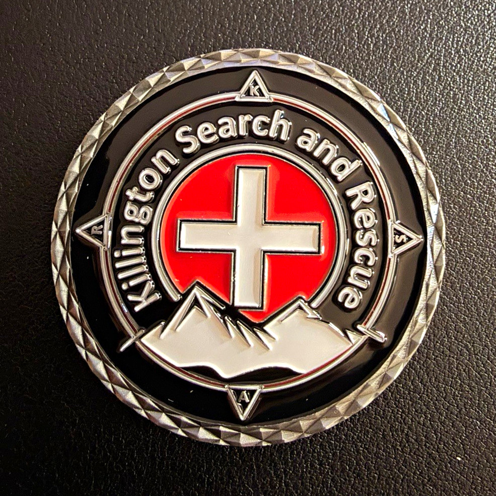 Killington Police VT & Killington Search and Rescue Militaria Challenge Coin Killington Police VT & Killington Search and Rescue Militaria Challenge Coin
