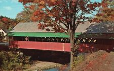 Postcard VT Brattleboro Vermont Creamery Covered Bridge Chrome Vintage PC f1476 picture