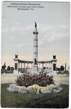 Postcard VA Richmond Virginia Jefferson Davis Monument, Confederate Monument E23 picture