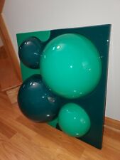 RARE Vtg Mid Century Verner Panton green plastic bubble pop op art spheres LOOK picture