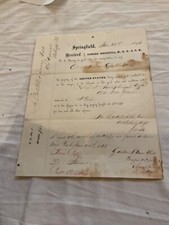 968A SPRINGFIELD ARMORY ORDNANCE LETTER To EDWARD INGERSOLL. CIVIL EAR picture