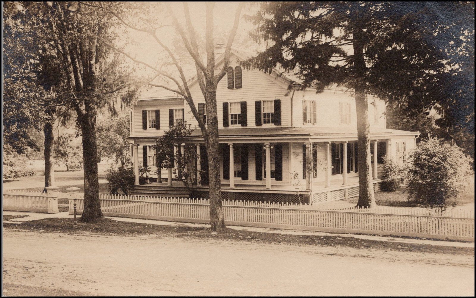 RPPC, Comstock Homestead, House With A White Pickett Fence--Postcard G634 RPPC, Comstock Homestead, House With A White Pickett Fence--Postcard G634