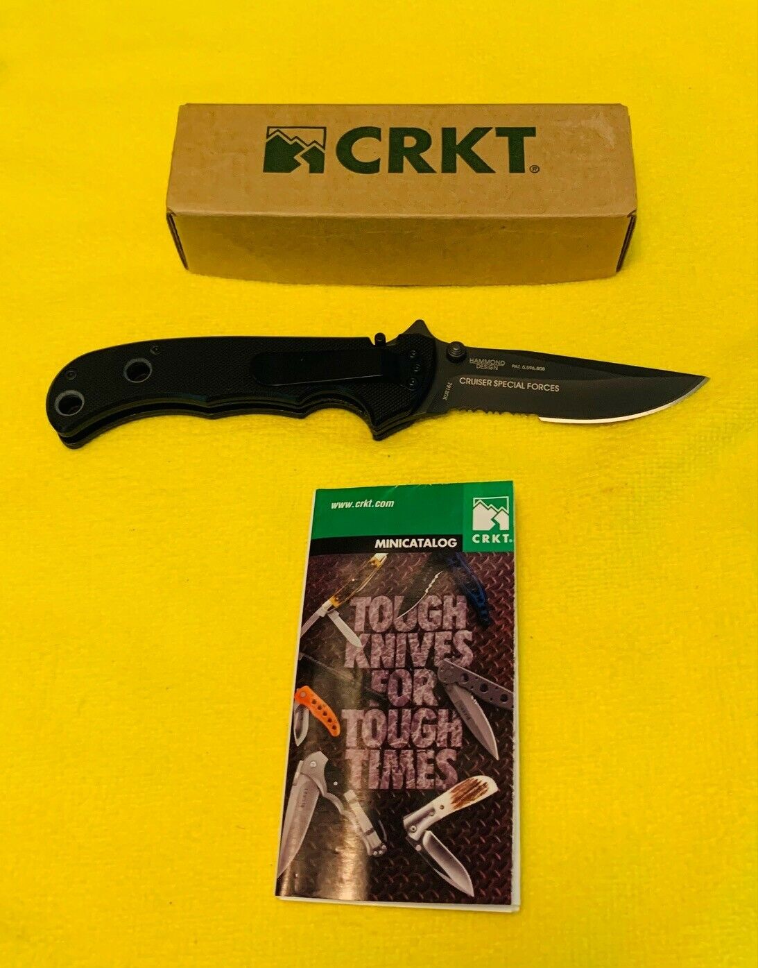CRKT 7912GK Hammond Cruiser LAWKS Liner Lock Knife (Gray Serrated) MINT Orig Bx