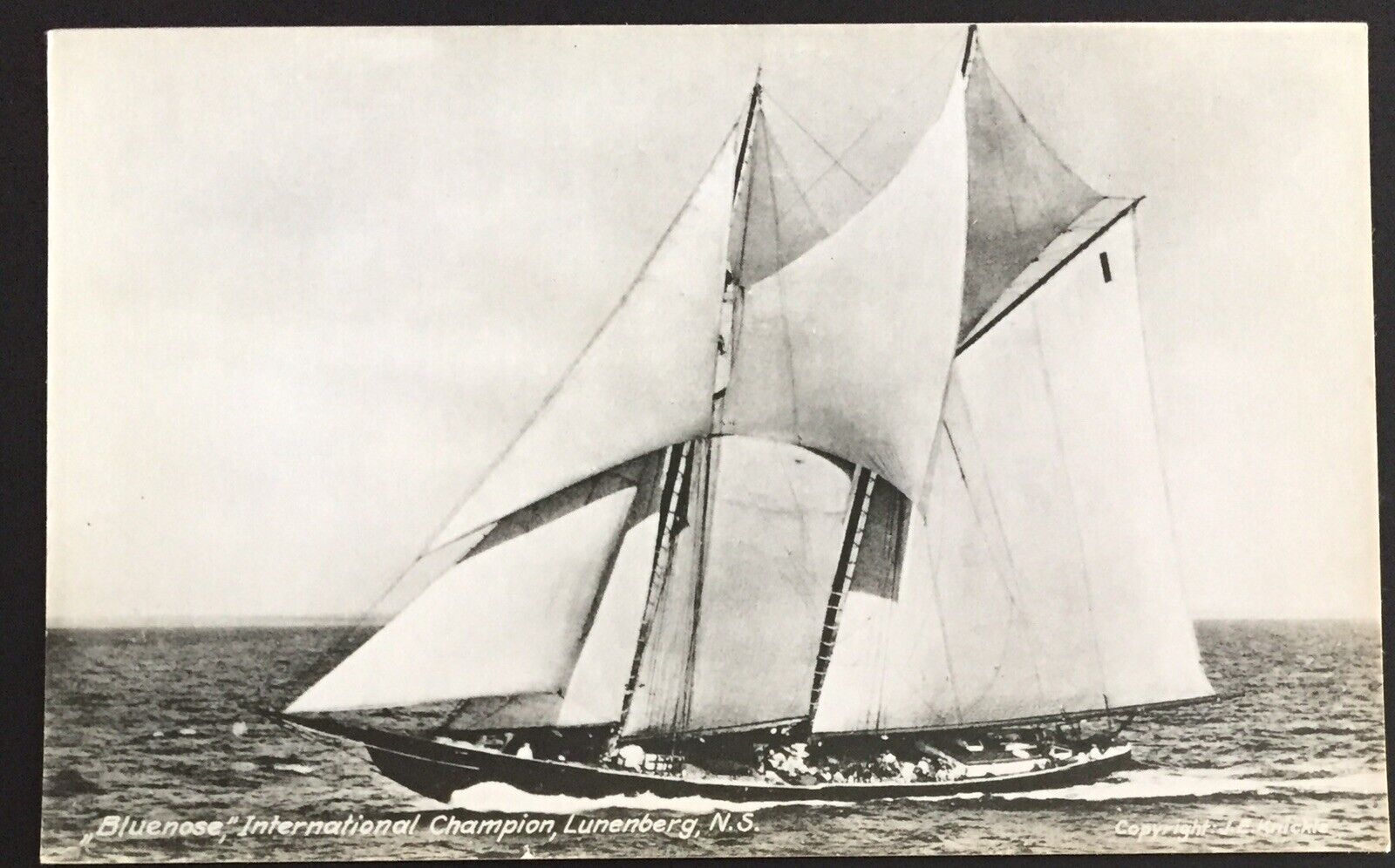 Bluenose International Champion Original Ship Lunenburg Nova Scotia Postcard