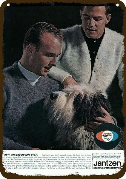 1963 Frank Gifford & Paul Hornung Jantzen Vnt-Look DECORATIVE REPLICA METAL SIGN 1963 Frank Gifford & Paul Hornung Jantzen Vnt-Look DECORATIVE REPLICA METAL SIGN