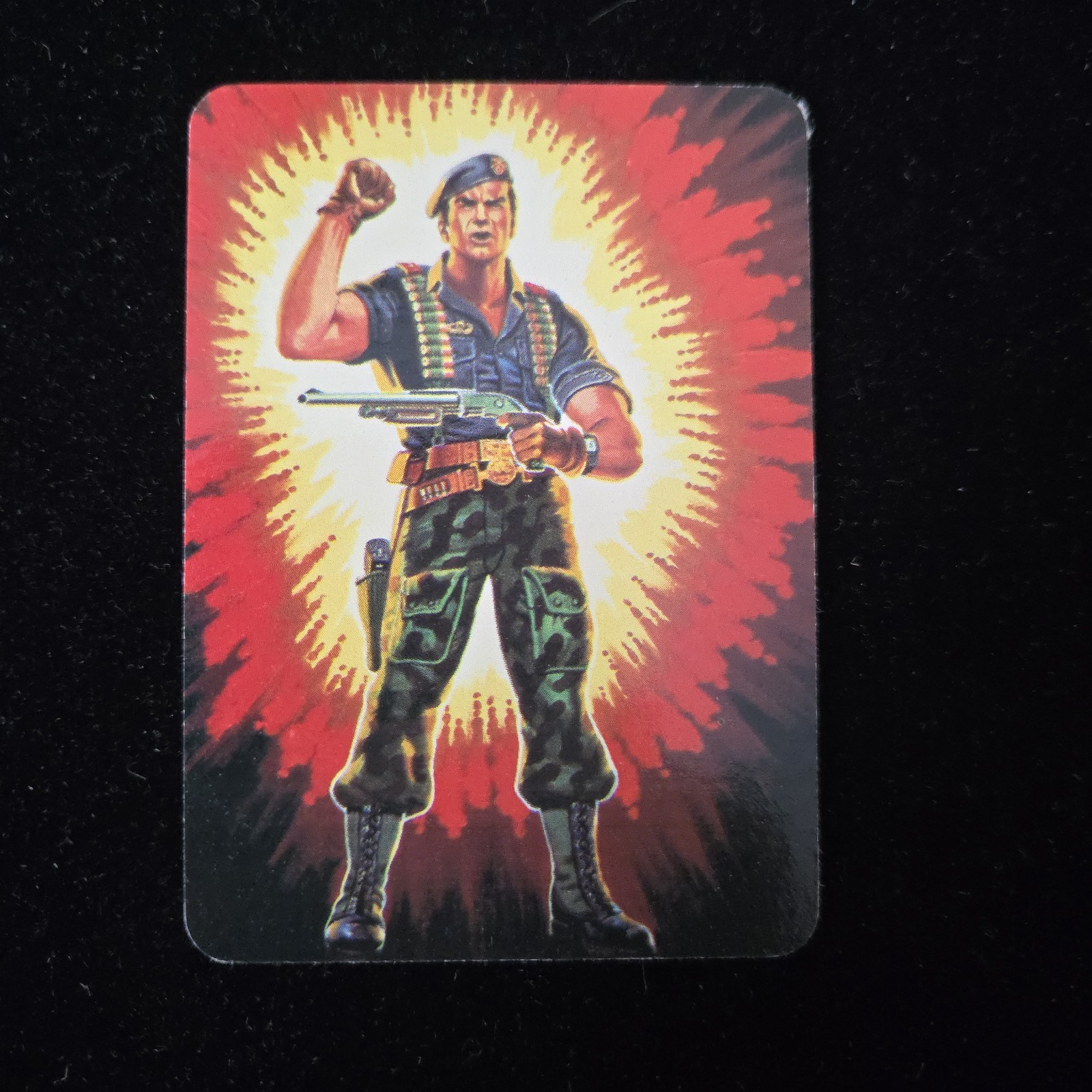 NM 1986 G.I. JOE MILTON BRADLEY ACTION HASBRO CARD 24 Flint