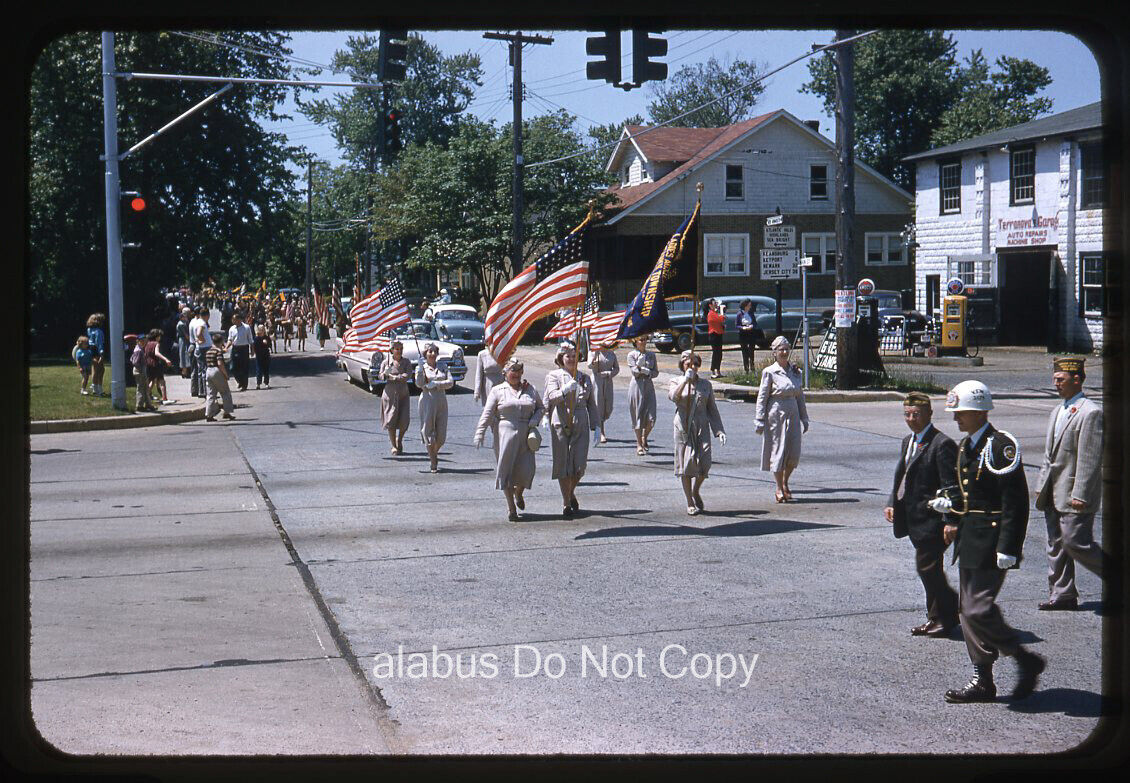 Orig 1958 SLIDE Middletown Township Women\'s Auxiliary in Veteran\'s Day Parade NJ