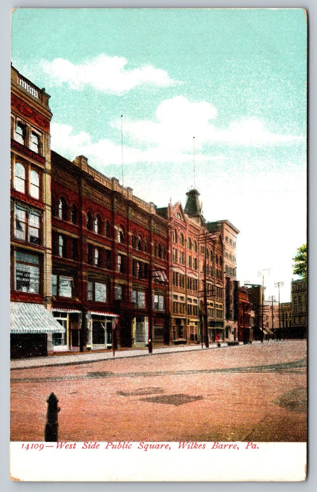 Postcard Wilkes Barre Pennsylvania West Side Public Square