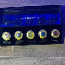 Saban's Power Rangers Metal Power Coin Set Boxed Yellow Black Red Blue Pink picture