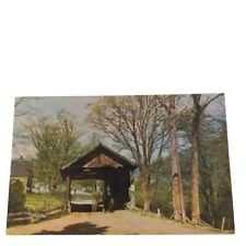Postcard Historic Covered Bridge At Waitsfield Vermont Chrome Unposted picture