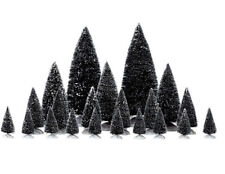 LEMAX Holiday Village 21 Piece Snowy Pine Trees Assorted Sizes-with Storage Box picture