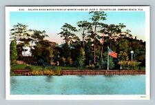 Ormond Beach FL Halifax River John D. Rockefeller Vintage Florida c1930 Postcard picture