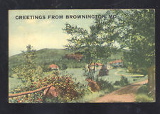 GREETINGS FROM BROWNINGTON MISSOURI MO. VINTAGE POSTCARD 1910 picture