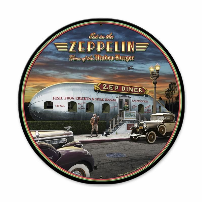 The Zeppelin Diner, Zepp Diner Los Angeles, CA NEW Metal Sign 28\