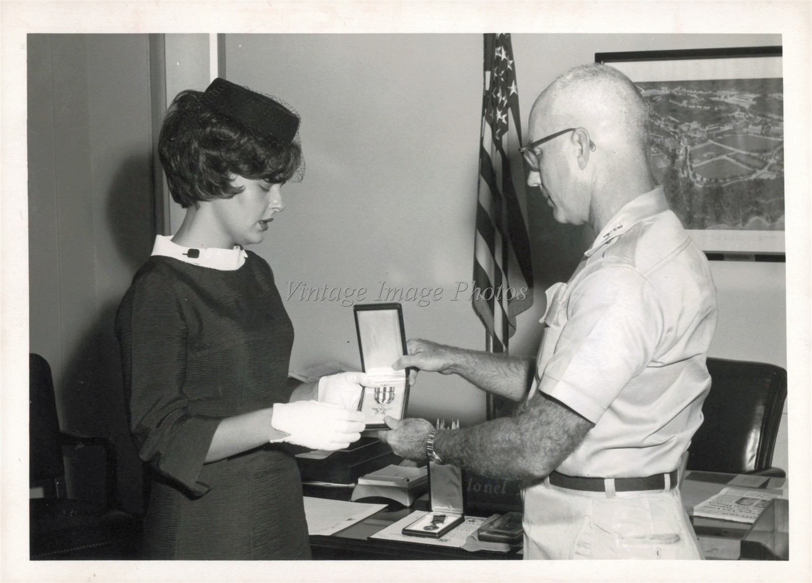 1967 Fort Benning David Shaward Rita Taylor Silver Star Photo 5x7