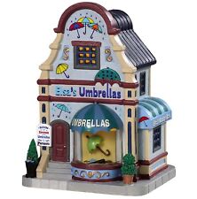 Lemax Village Collection Elsa's Umbrellas #95496 Lighted Building Brand New picture