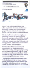 Gauley River National Recreation Area National Park Service Unigrid Brochure Map picture
