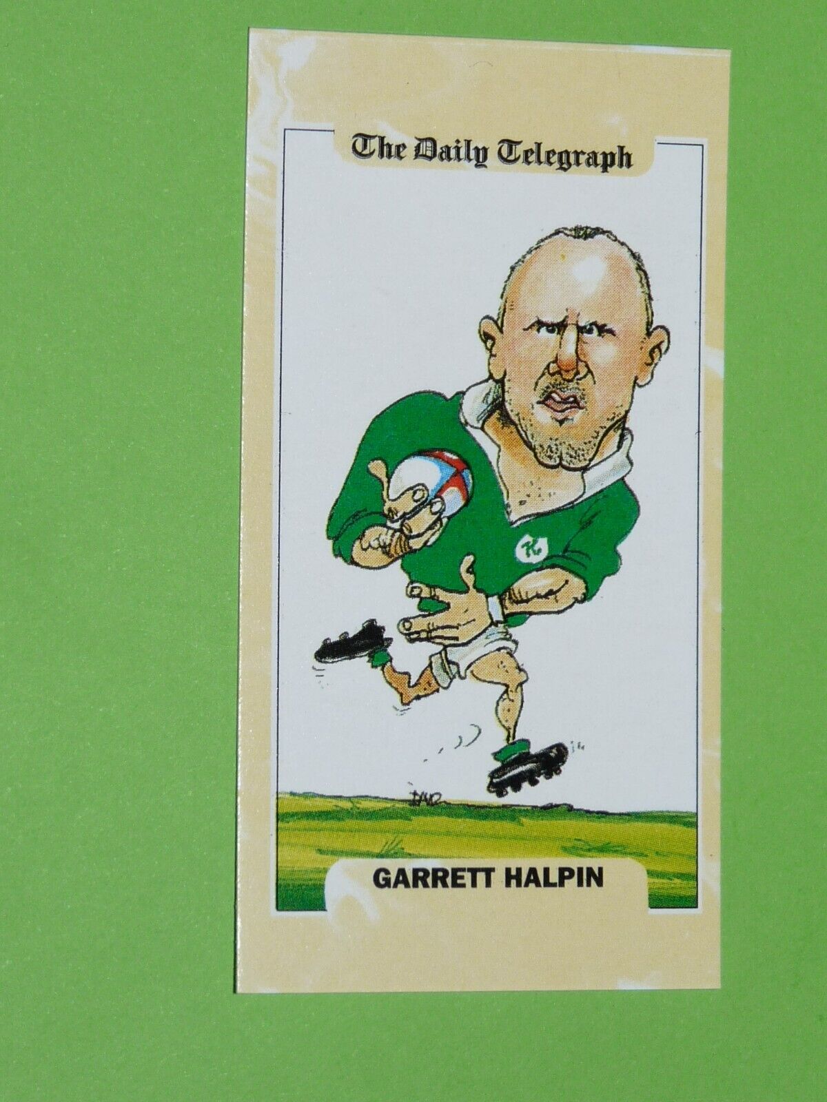 1995 DAILY TELEGRAPH CARD RUGBY WORLD CUP IRELAND EIRE GARRETT HALPIN
