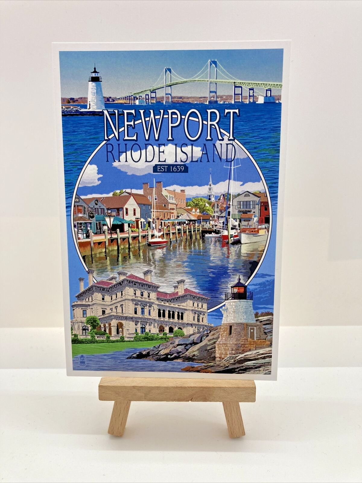 Newport, Rhode Island Scenic Montage  - Lantern Press Postcard (E292)